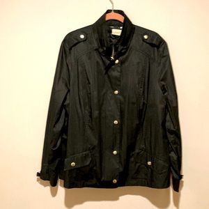 Chicos size 4 black jacket with removable inside vest